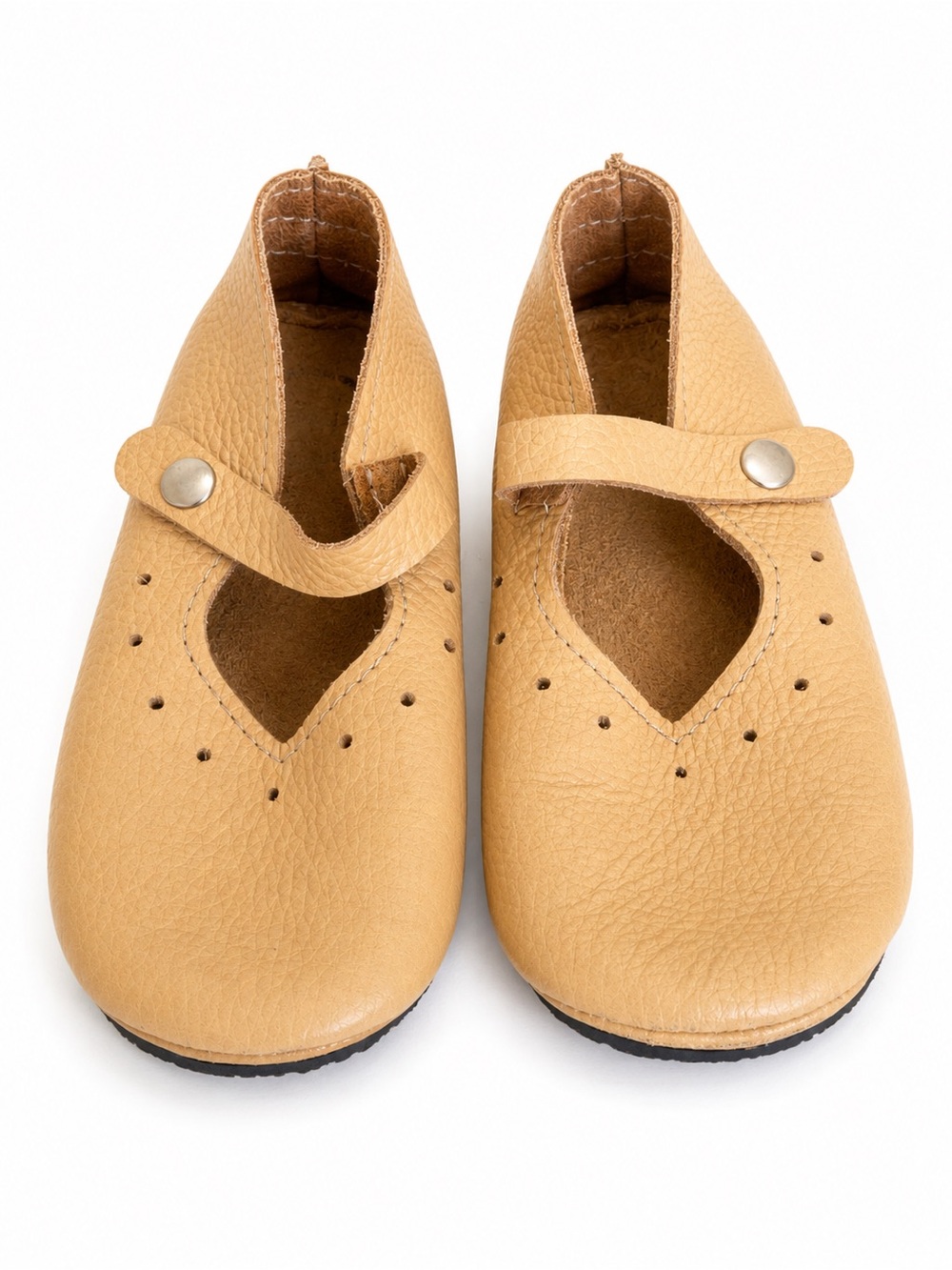Classic Baby Mary Jane Shoes in Tan Leather